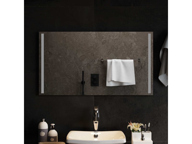  Miroir de salle de bain, miroir de toilette led transparent 90 x 50 cm verre trempé cf62628  - Conforama B