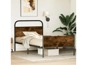 Lit adulte, lit simple, cadre de lit sans matelas 100x200cm chêne sonoma cf10550