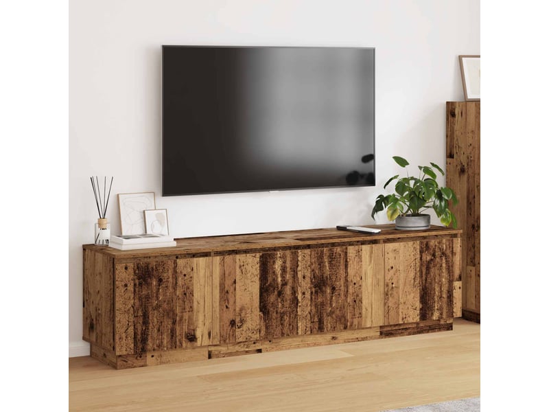  Meuble tv - banc tv - meuble de rangement 180 x 38 x 49 cm bois ancien bois d'ingénierie  - Conforama B