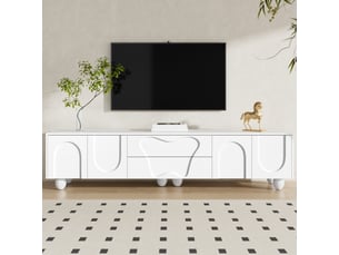 Meuble tv coloris blanc  <strong></strong>  <strong></strong>