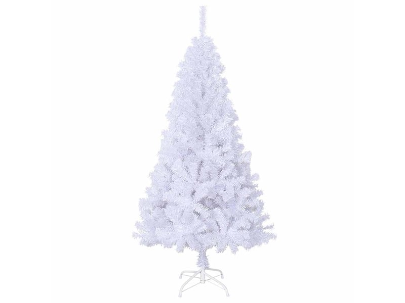  Sapin de noël, arbre de noël artificiel avec branches épaisses blanc 150cm pvc  - Conforama C