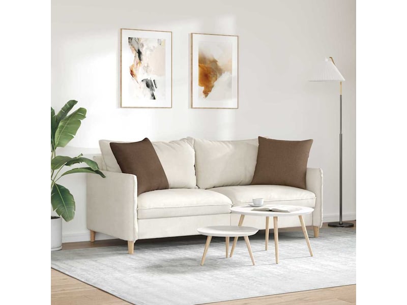  Lot de 2 coussins de canapé, coussins décoratifs tissu marron 50 x 50 cm cf58901  - Conforama D