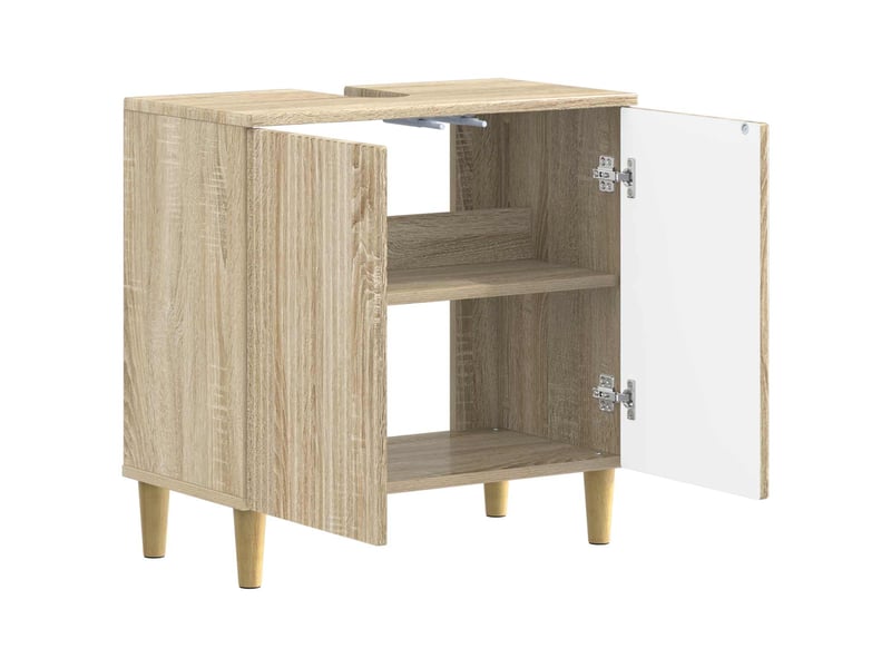  Meuble sous lavabo de salle de bain arnhem chêne sonoma cf64821  - Conforama C