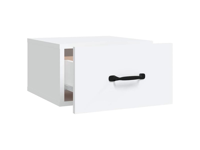  Table de chevet - cabinet de chevet - table de nuit murale blanc 35x35x20 cm  - Conforama D