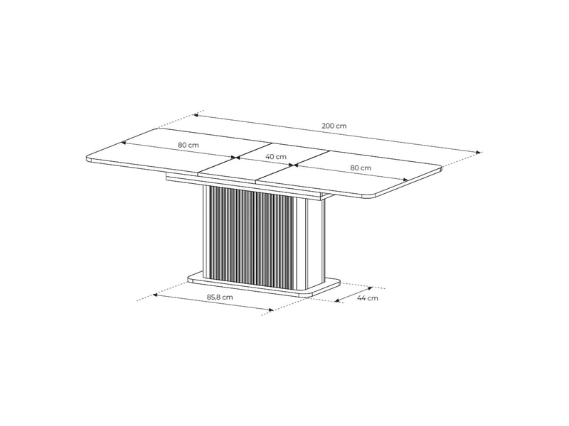  Table extensible kariteni, 8 places, 160x90x75h cm beige Kariteni - Conforama C