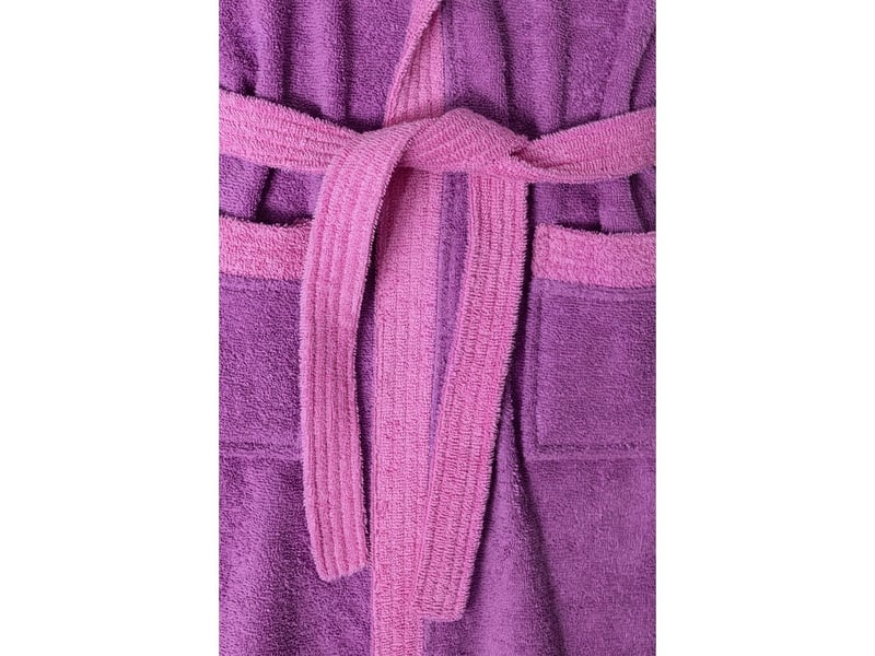  Peignoir de bain enfant interbaby taille 14 ans - lilas - coton éponge 00515-T14-32 - Conforama E