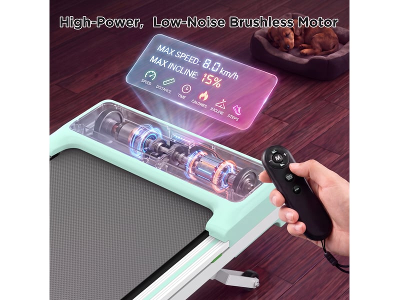 Tapis de marche inclinaison automatique 15 % bluetooth homvra - Conforama D
