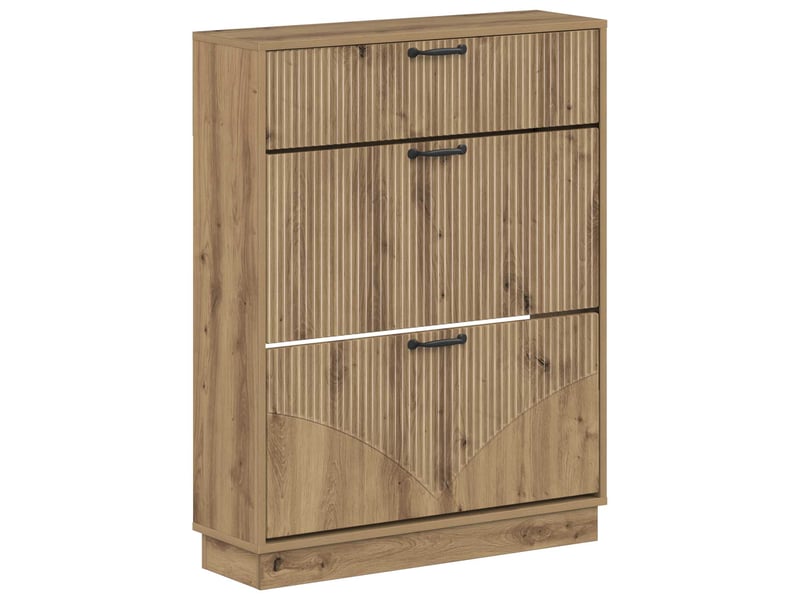 Meuble à chaussures, armoire à chaussures hoorn 78x24x100 cm bois d'ingénierie shl8860  - Conforama A