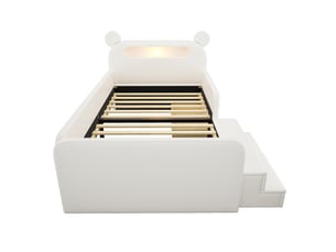 Lit avec rangement 90x200 cm <strong>BGSRYAO</strong>  <strong></strong> coloris blanc