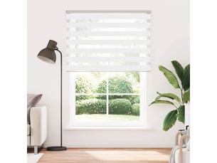 Store zèbre, store de fenêtre blanc 165x230 cm largeur du tissu 160,9cm polyester cf48394