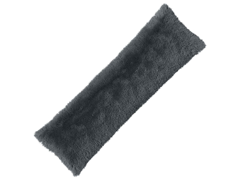 Coussin avec oreiller, coussin décoratifs heerlen anthracite 40 x 145 cm fleece pv cf50955  - Conforama A