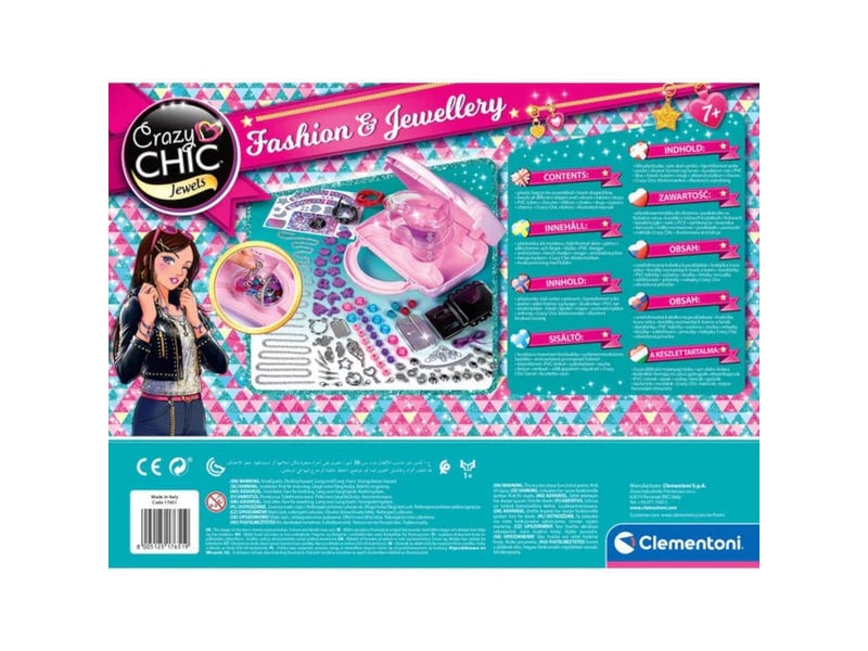  Coffret bijoux clementoni 17651 crazy chic - sac à main créatif 8005125176519 - Conforama B