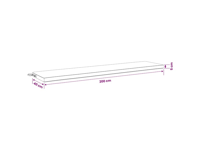  Coussin de banc, coussin d'assise, coussin de canapé soest 100 % polyester bleu clair cf53097  - Conforama E