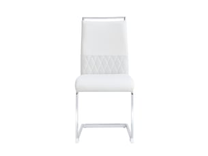 Lot de 4 chaises de salle à manger,42x48x95 cm,similicuir,blanc