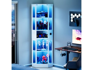 Vitrine coloris blanc  <strong></strong> <strong>57x40x165cm</strong> - 57 cmx165 cm