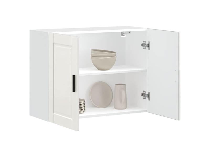  Armoire murale de cuisine porto blanc brillant bois ingénierie shl5101  - Conforama B