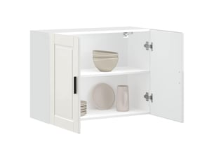Armoire murale de cuisine porto blanc brillant bois ingénierie shl5101