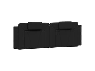 Coussin de tête de lit, coussin décoratif viana noir 160 cm similicuir