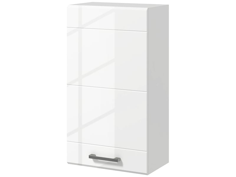  Armoire murale de salle de bain 1 porte mdf blanc brillant 37 x 22,5 x 70 cm  - Conforama B