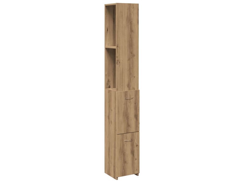  Armoire de salle de bain, meuble de rangement chêne artisanal 25x25x170 cm  - Conforama A