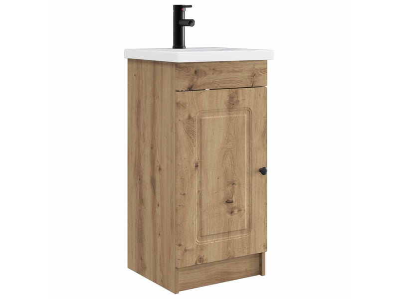 Meuble de salle de bain avec évier chêne artisanal shl4179 - Conforama A