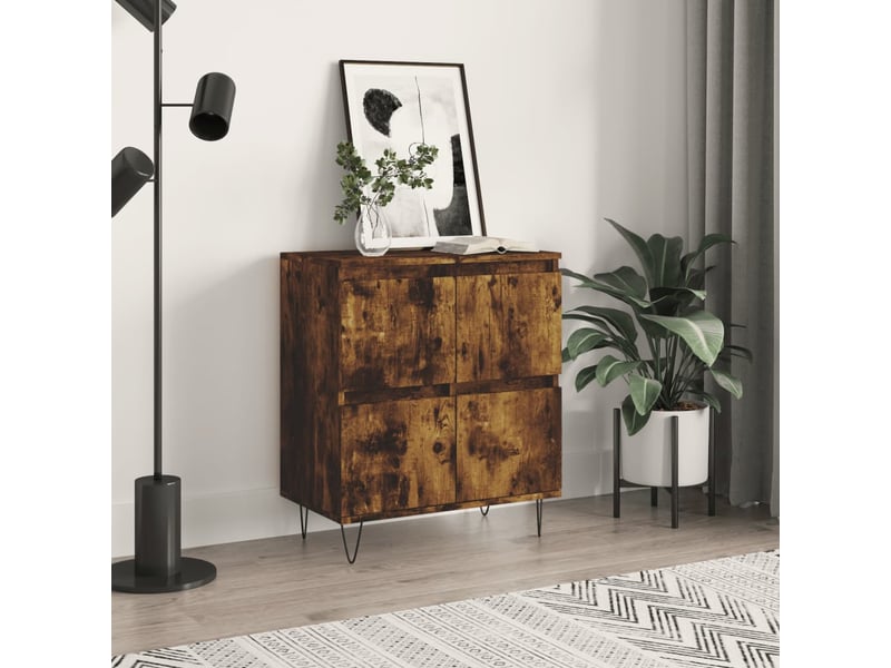  Buffet - bahut - meuble de rangement chêne fumé 60x35x70 cm bois d'ingénierie  - Conforama B