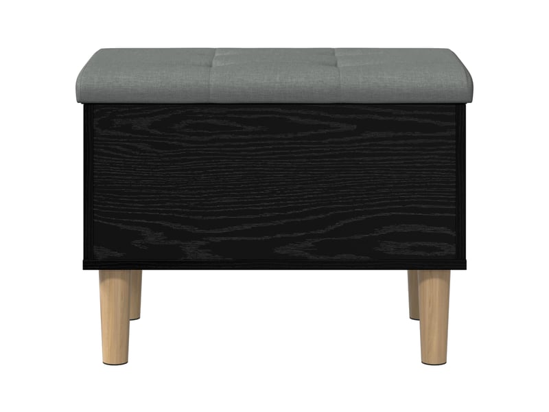  Banc chambre, banc de rangement avec coussin chêne noir 62x42x46 cm  - Conforama D