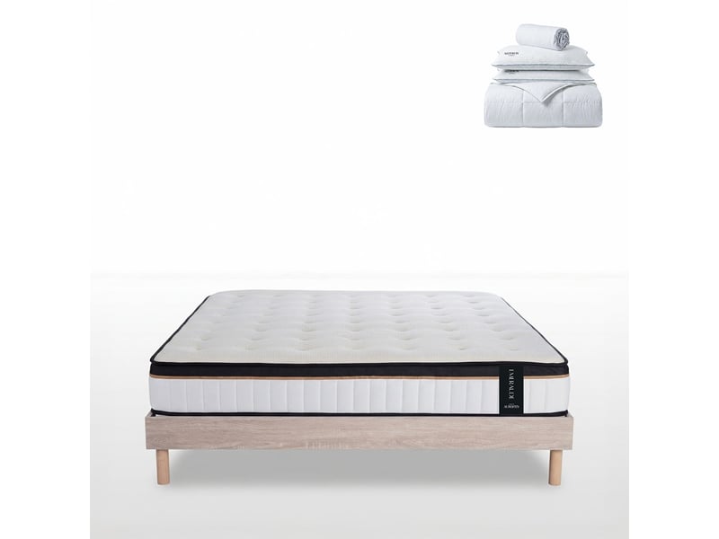  Prêt-à-dormir émeraude avec sommier séléna et accessoires - 160x200 cm 4AU.EM.K512.K.1620 - Conforama A