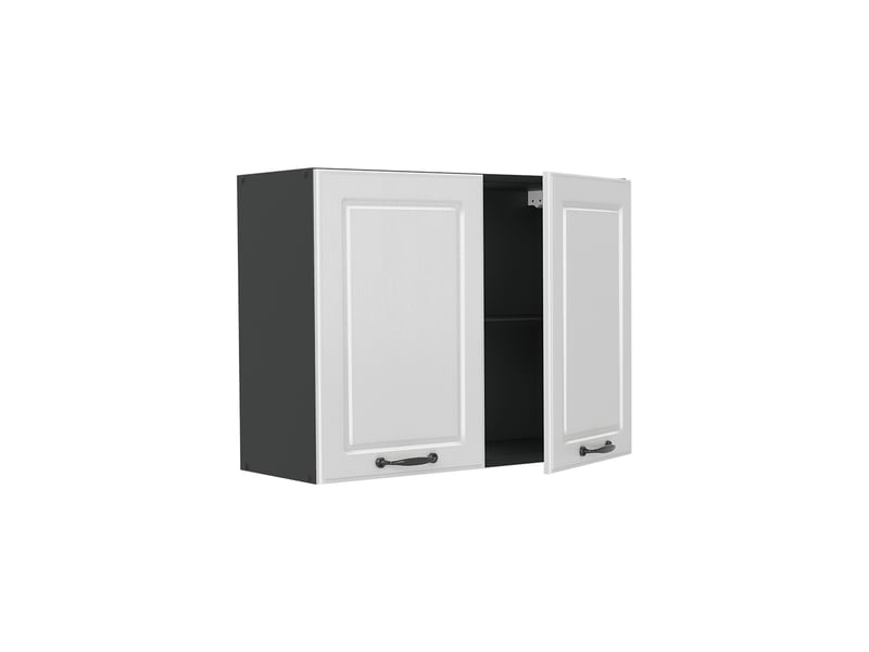 Vicco armoire en verre, blanc campagneanthracite, 80cm - Conforama C
