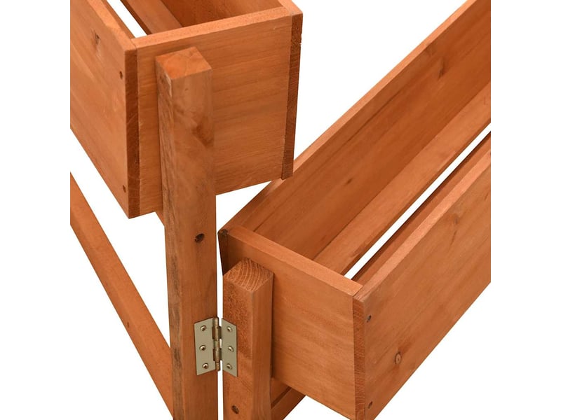  Jardinière - bac à fleurs pliable de jardin orange 60x14x75 cm bois de sapin  - Conforama C
