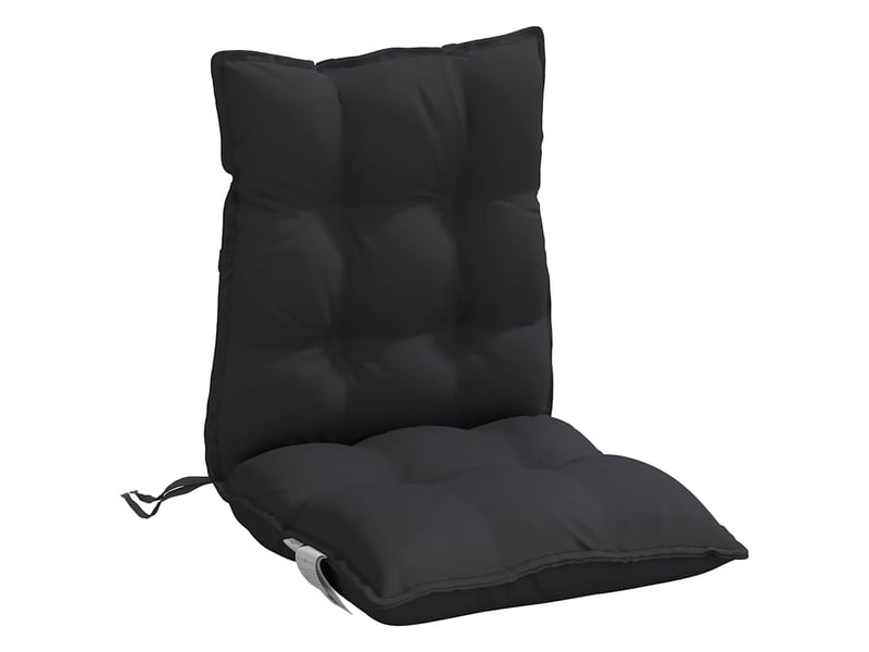 Lot de 4 coussins d'extérieur, coussins de chaise noir 100 x 50 x 7 cm cf56417 - Conforama E
