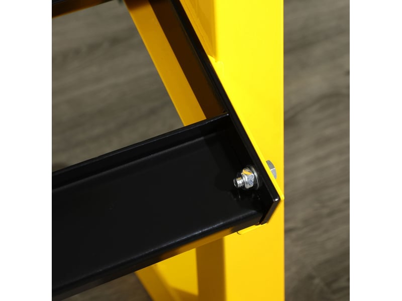  Support d'haltères 2 niveaux en acier jaune, charge totale 270 kg, rangement compact pour votre espace fitness  - Conforama D
