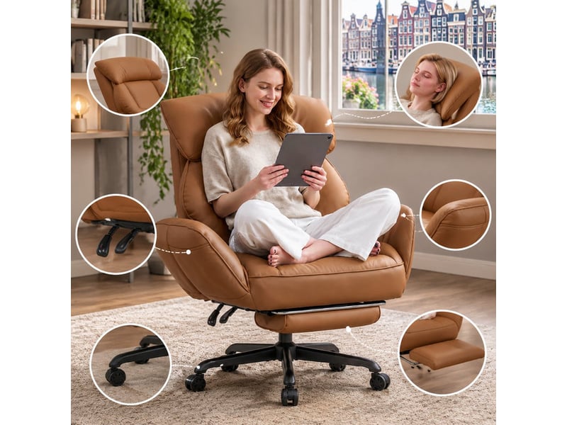 Dowinx fauteuil gaming ergonomique burn avec massage, ressorts ensachés, réglages multiples, revêtement en similicuir pu, grand format - Conforama E