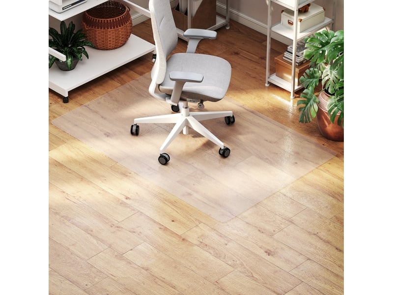  Protection de sol antidérapante pour chaise de bureau, imperméable et pliable, en plastique transparent 100 × 150 cm  - Conforama C