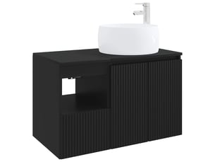 Ensemble de mobilier de salle de bain 2 pc noir cf64179