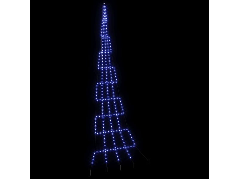  Arbre de noël, sapin de noël led avec piquets au sol bleu 511 cm métal  - Conforama D