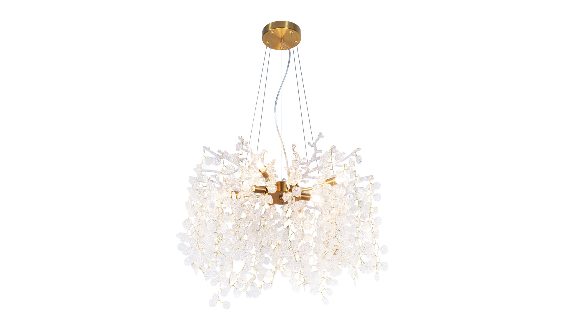 Suspension Verre 120 cm doré IRIS doré 44 Conforama