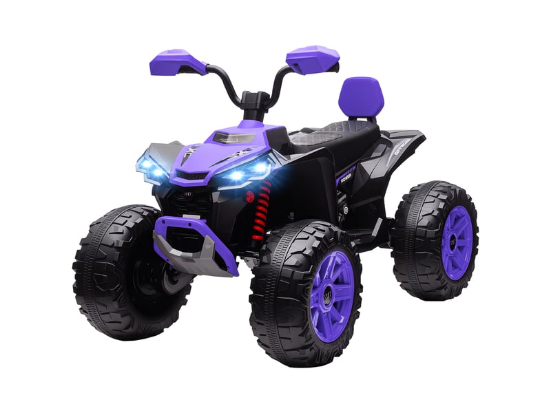 Quad électrique pour enfants, véhicule électrique 24 v à 4 roues, phares, port usb, fonction mp3, vitesse de 6,5 kmh, 3-8 ans - Conforama B