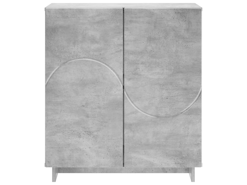  Buffet salon, buffet de rangement gris béton 67x34,5x75 cm bois d'ingénierie  - Conforama D