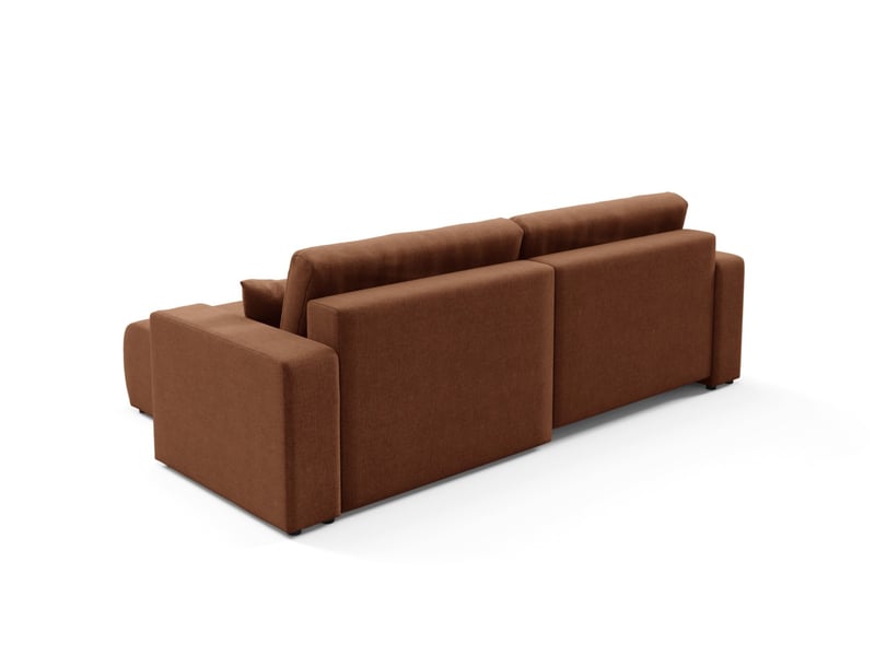  Canapé d'angle convertible molinio l orange  - Conforama D