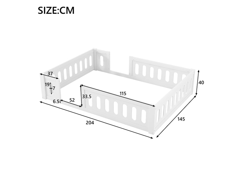  Lit 2 places 140x200 cm coloris blanc pin lit enfant blanc - Conforama C