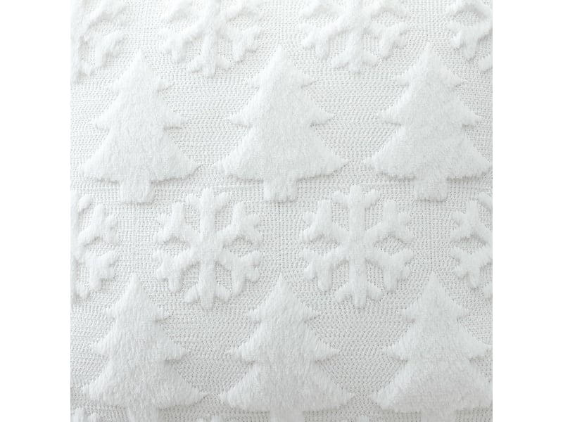 Lot de 2 housses de coussin 45x45cm, coton-polyester – fermeture éclair, pour canapé, lit et chaise-blanc - Conforama B