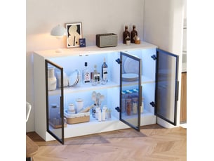 Vitrine coloris blanc 1 étagère(s) EVRYAE   - 120 cmx73 cm