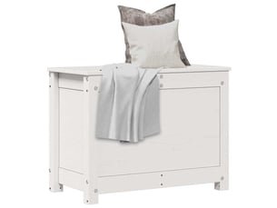 Boîte de rangement, coffre de rangement blanc 60x32x45,5 cm bois massif de pin