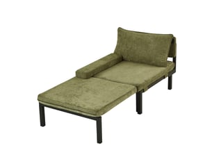 Fauteuil convertible Tissu vert