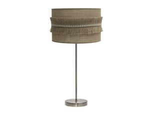 Lampe à poser fabrilamp kala toile de jute 1 x e27 63 x 30 x 30 cm