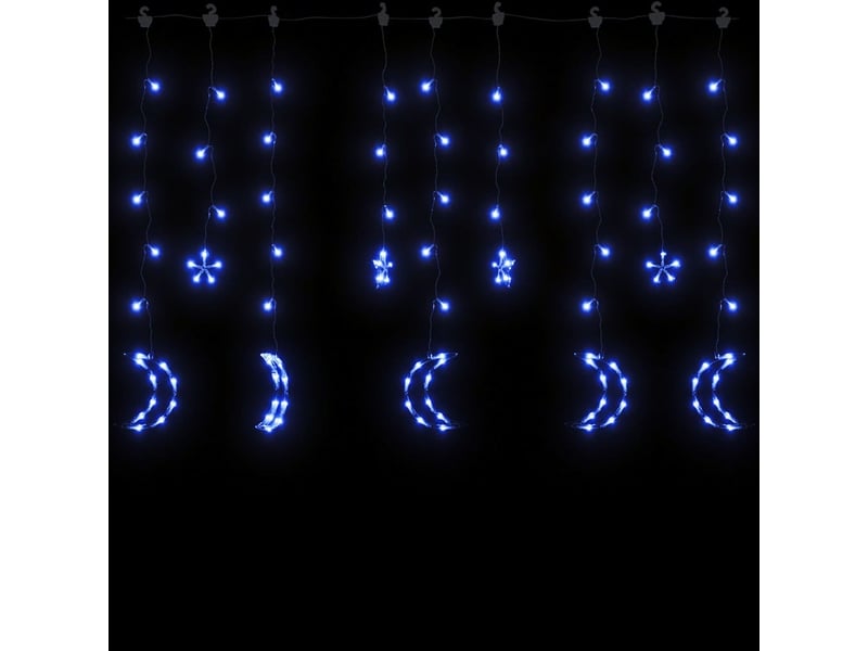  Guirlande lumineuse, éclairage de noël étoile et lune avec télécommande 345 led cf62444  - Conforama D