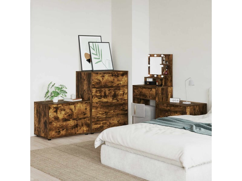  Armoire de rangement, commode de rangement 80 x 48 x 57 cm bois d'ingénierie shl1605  - Conforama D