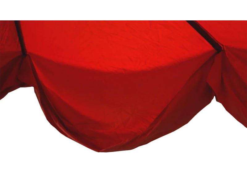Parasol de jardin diamètre 5 m avec manivelle et pied en croix polyester crème et aluminiun 04_0011459 - Conforama E