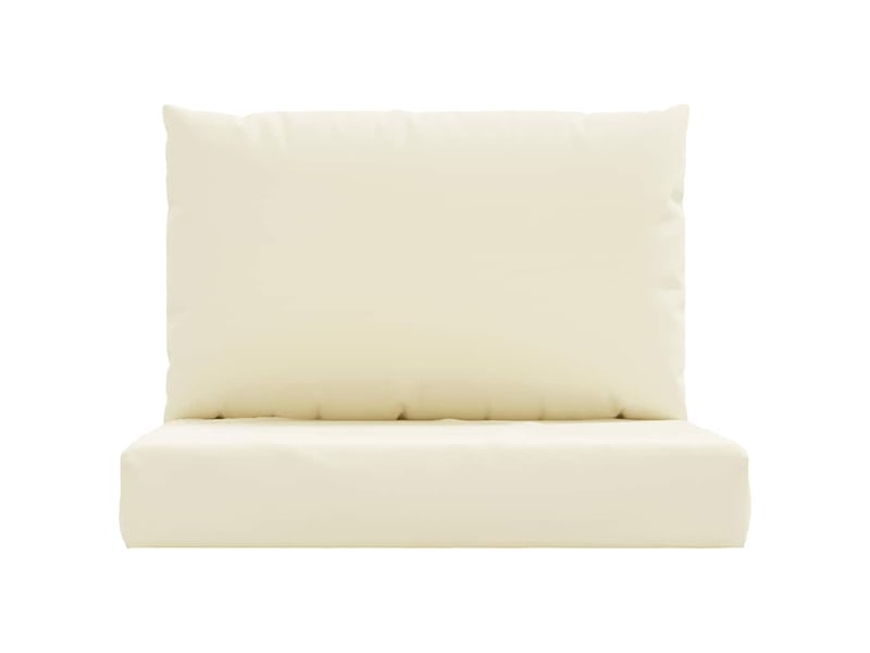  Lot de 2 coussins de palette, coussins de canapé blanc crème tissu oxford cf59495  - Conforama D